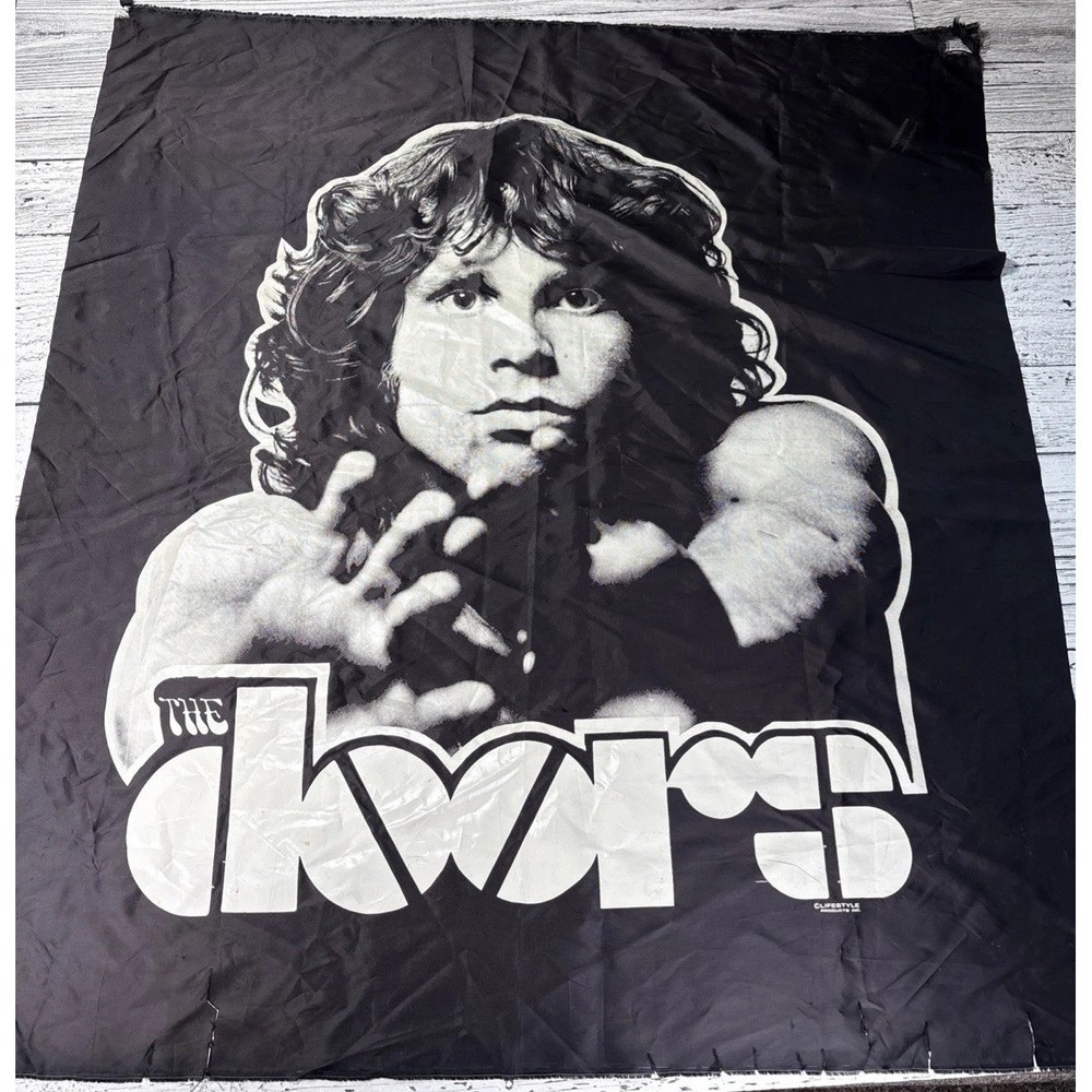 Vintage THE‎ DOORS Banner Flag Wall Hanging John Morrison USA Swift Classic Rock